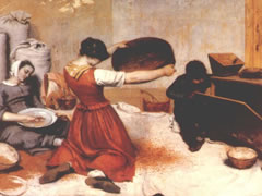 古斯塔夫•库尔贝《筛麦的女子》油画赏析