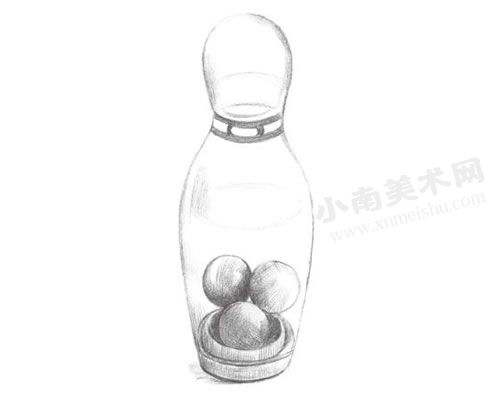 玻璃瓶的素描画法步骤图示06