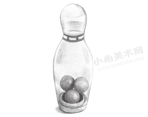 玻璃瓶的素描画法步骤图示09