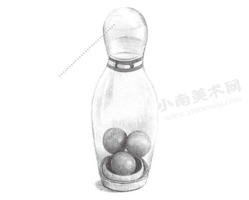 玻璃瓶的素描画法步骤图示11