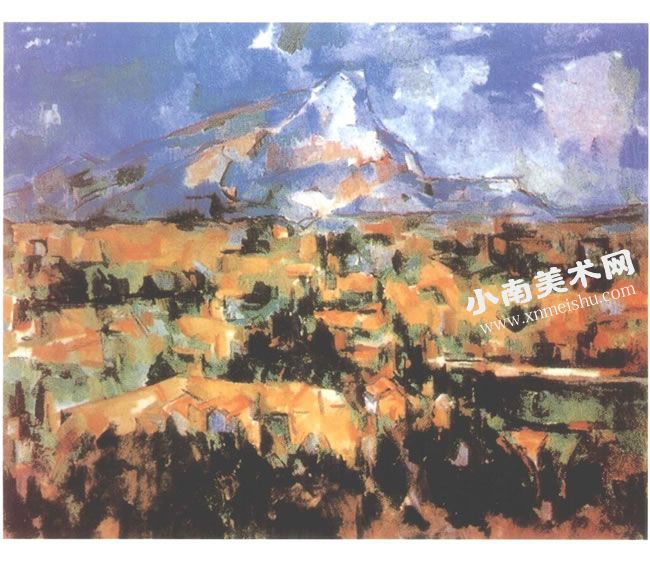 保罗•塞尚《圣维克多山》油画高清大图