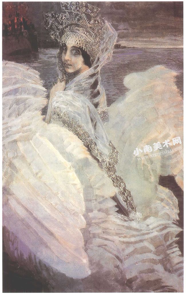 弗鲁贝尔《天鹅公主》油画高清大图
