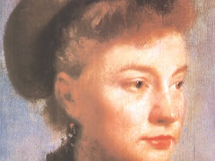 法国德加《青年妇女肖像》油画赏析