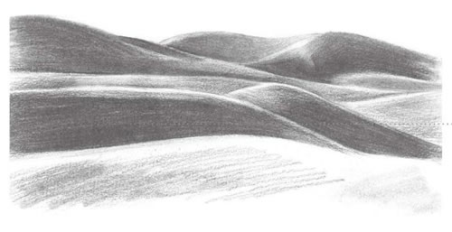 沙漠的素描画法步骤图示05