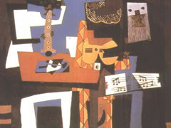 毕加索《三个乐师》油画赏析