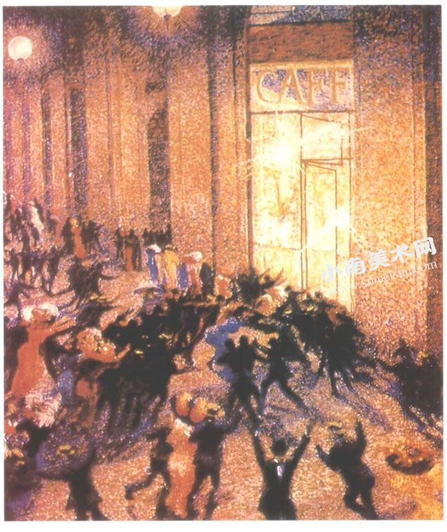 波乔尼《美术馆里的骚动》画布油彩名画高清大图