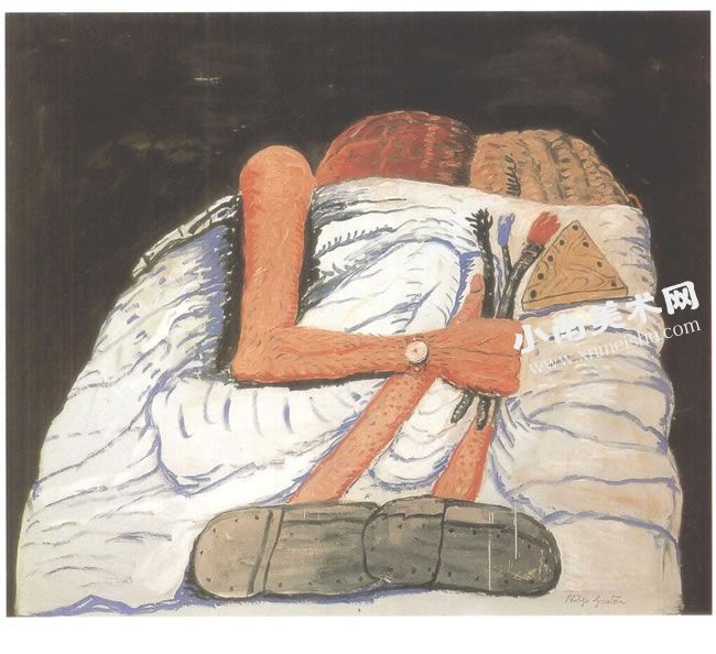 菲利普•贾斯登《床头一对》油画高清大图