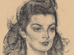 尼古拉•费钦《艾伦的肖像》素描作品欣赏