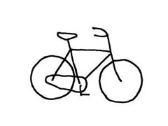 自行车简笔画创作步骤
