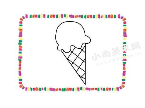 冰淇淋简笔画创作步骤03