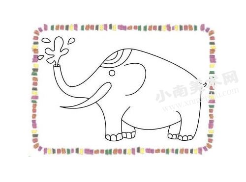 大象简笔画创作步骤03