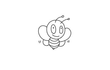 蜜蜂简笔画创作步骤图示05