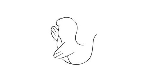 海狮简笔画创作步骤图示02