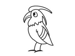 啄木鸟简笔画创作步骤
