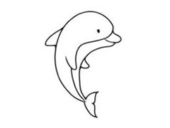 海豚简笔画创作步骤