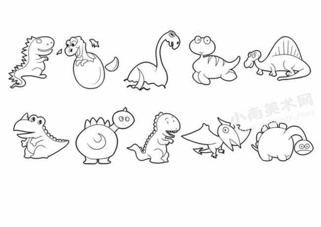 恐龙简笔画高清大图