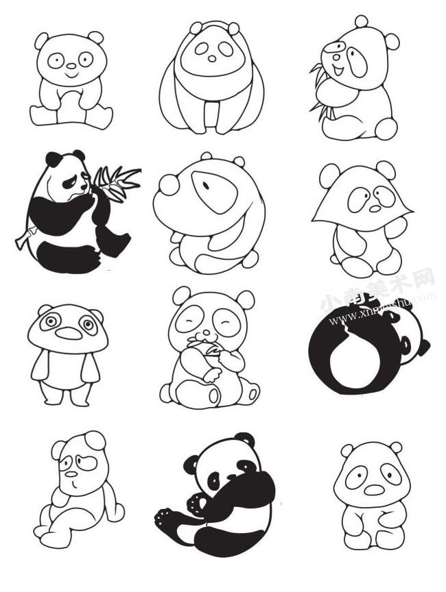 熊猫简笔画高清大图