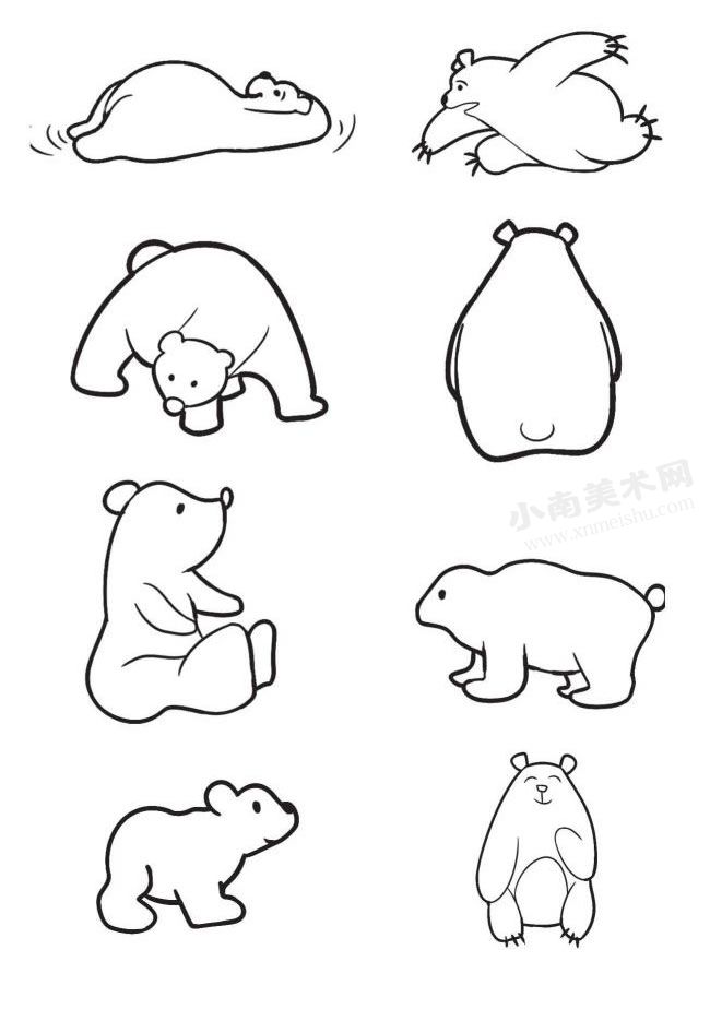北极熊简笔画高清大图