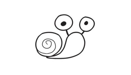 蜗牛简笔画创作步骤图示03