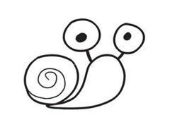 蜗牛简笔画创作步骤
