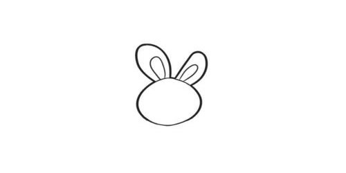 兔子简笔画创作步骤图示02