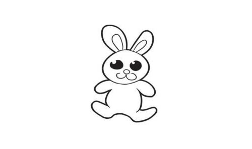 兔子简笔画创作步骤图示04