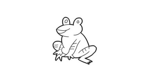 青蛙简笔画创作步骤图示03