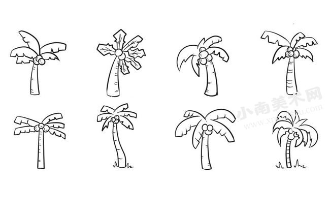 椰子树简笔画高清大图
