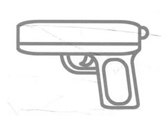 手枪儿童画创作步骤