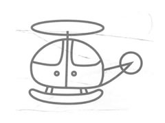 直升机儿童画创作步骤