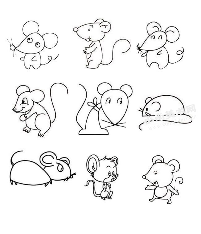 老鼠简笔画高清大图