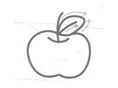 苹果儿童画创作步骤