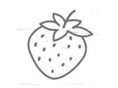 草莓儿童画创作步骤