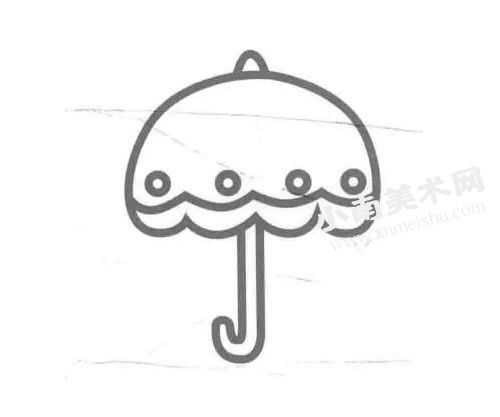 雨伞儿童画创作步骤图示04