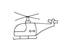 直升飞机简笔画法步骤