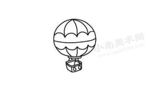 热气球简笔画创作步骤图示04