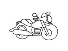 摩托车简笔画法步骤
