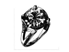 钻石戒指素描绘制步骤