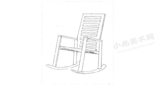 摇椅的素描绘制步骤图示02