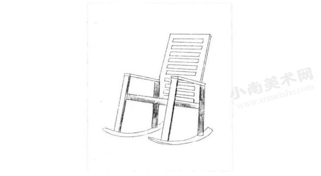 摇椅的素描绘制步骤图示03