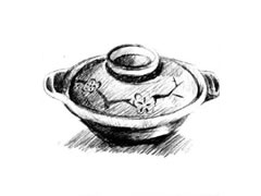 砂锅的素描绘制步骤