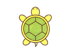 乌龟的简笔画绘制步骤