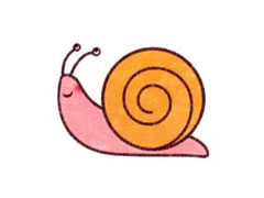 蜗牛的简笔画绘制步骤