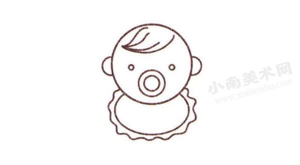 婴儿的简笔画绘制步骤图示04